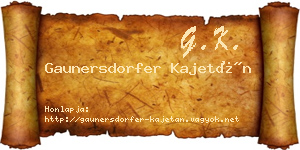 Gaunersdorfer Kajetán névjegykártya